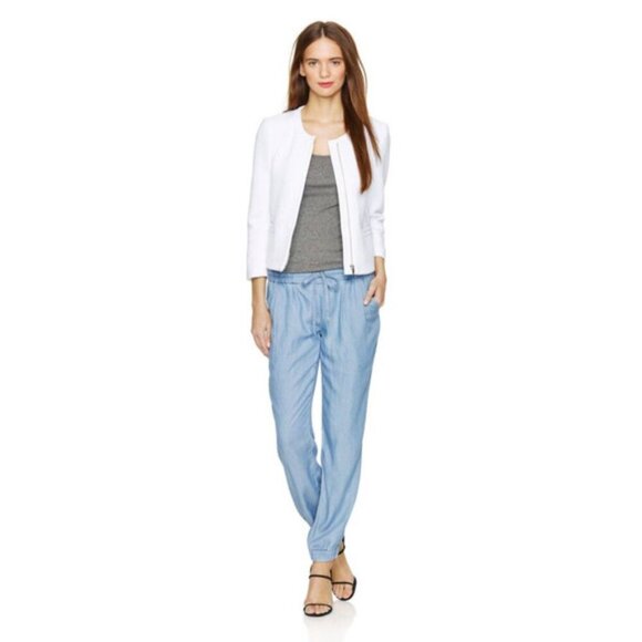 Aritzia Womens Medium Talula Chambray Jogger Los Feliz Pant CN - Picture 1 of 14